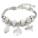 Pulseira Estilo Berloques com Pedras de Zircônia – Kit com 1 ou 4 Unidades (Aleatorio) – LÚMMINA STORE