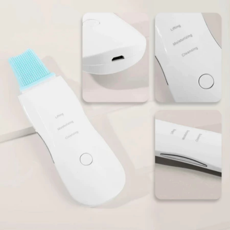 Aparelho de Peeling Esfoliante Ultrassônico Limpeza Facial Profunda Remoção de Cravos Antirrugas Sonic Skin