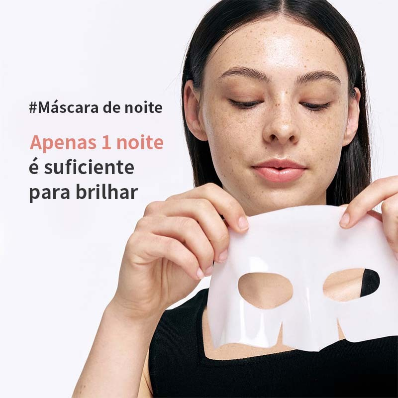 2/4/6/8pcs Máscara Hidratante Tipo Divisão De Colágeno Clarificante Translúcido E Definida Profundamente .