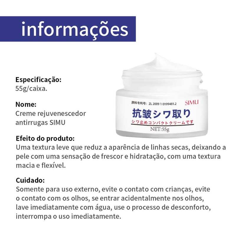 Tecnologia Japonesa 28 Dias Creme Anti-Rugas Rejuvenescedor Da Pele Firmador De Bacalhau retinol creme facial anti idade