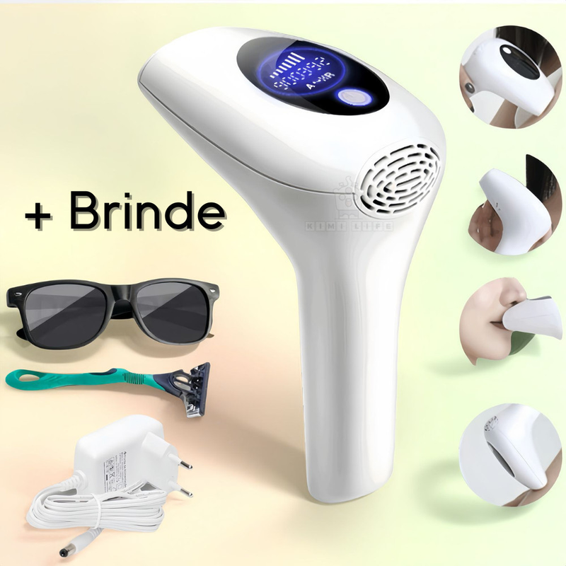 Depilador A Laser 900 Mil Pulsos Portátil Elimina Pelos Indolor Seguro e Eficaz