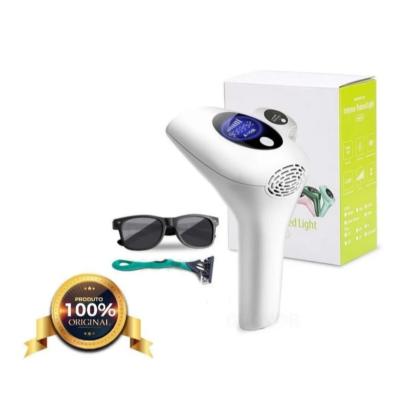 Depilador A Laser 900 Mil Pulsos Portátil Elimina Pelos Indolor Seguro e Eficaz