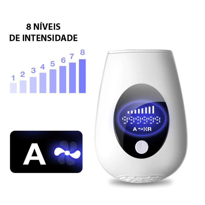 Depilador A Laser 900 Mil Pulsos Portátil Elimina Pelos Indolor Seguro e Eficaz