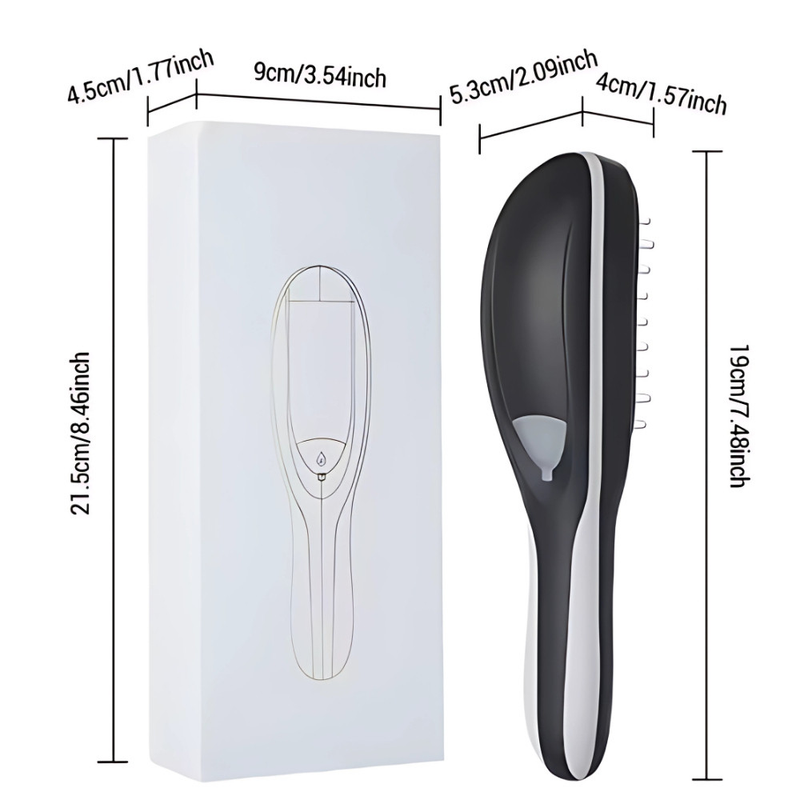 Escova Massageadora com Laser 4 em 1 – Tratamento Capilar e Antiqueda